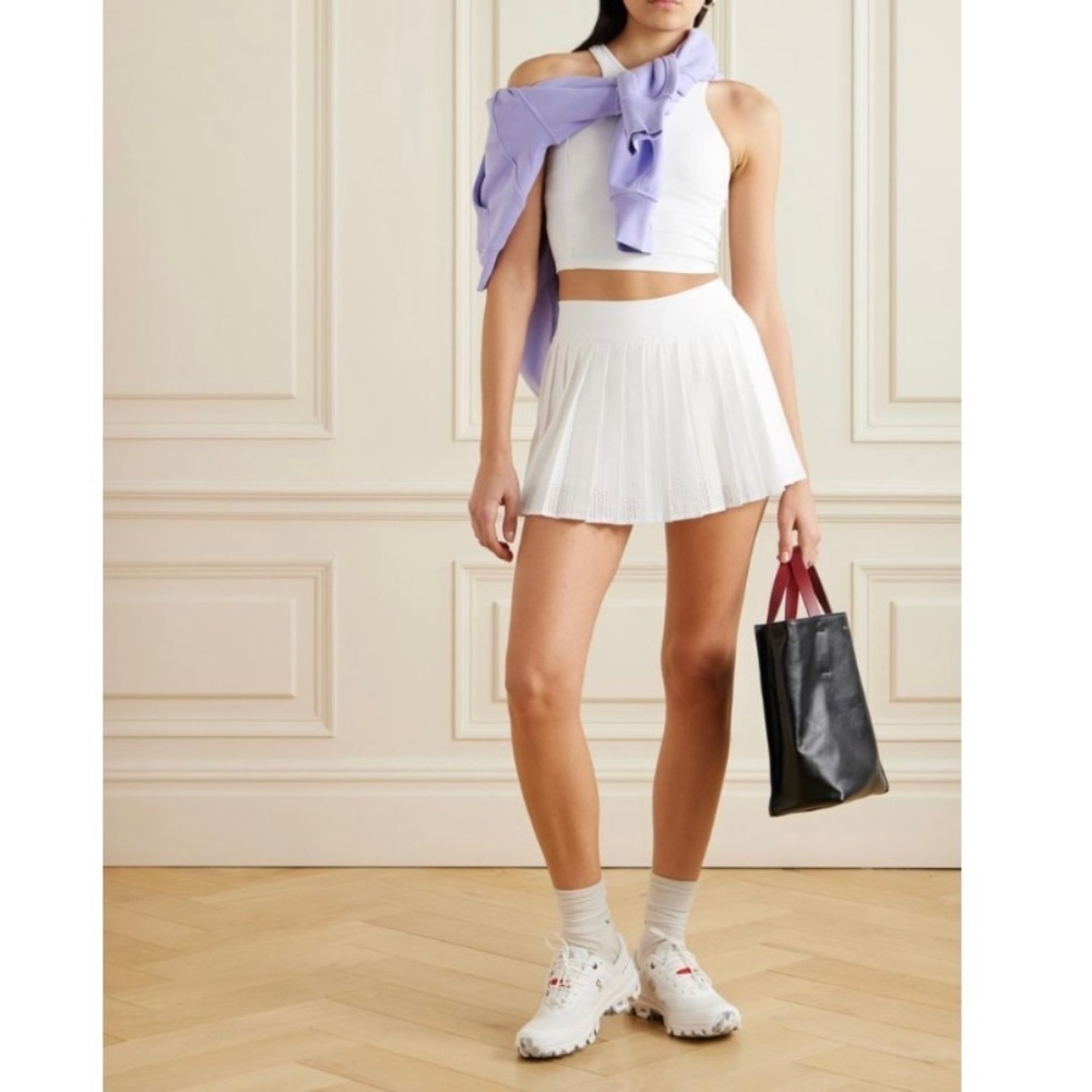 Lululemon White Pleated Tennis Skort Skirt Size 14 Tennis Prep Pickleball
